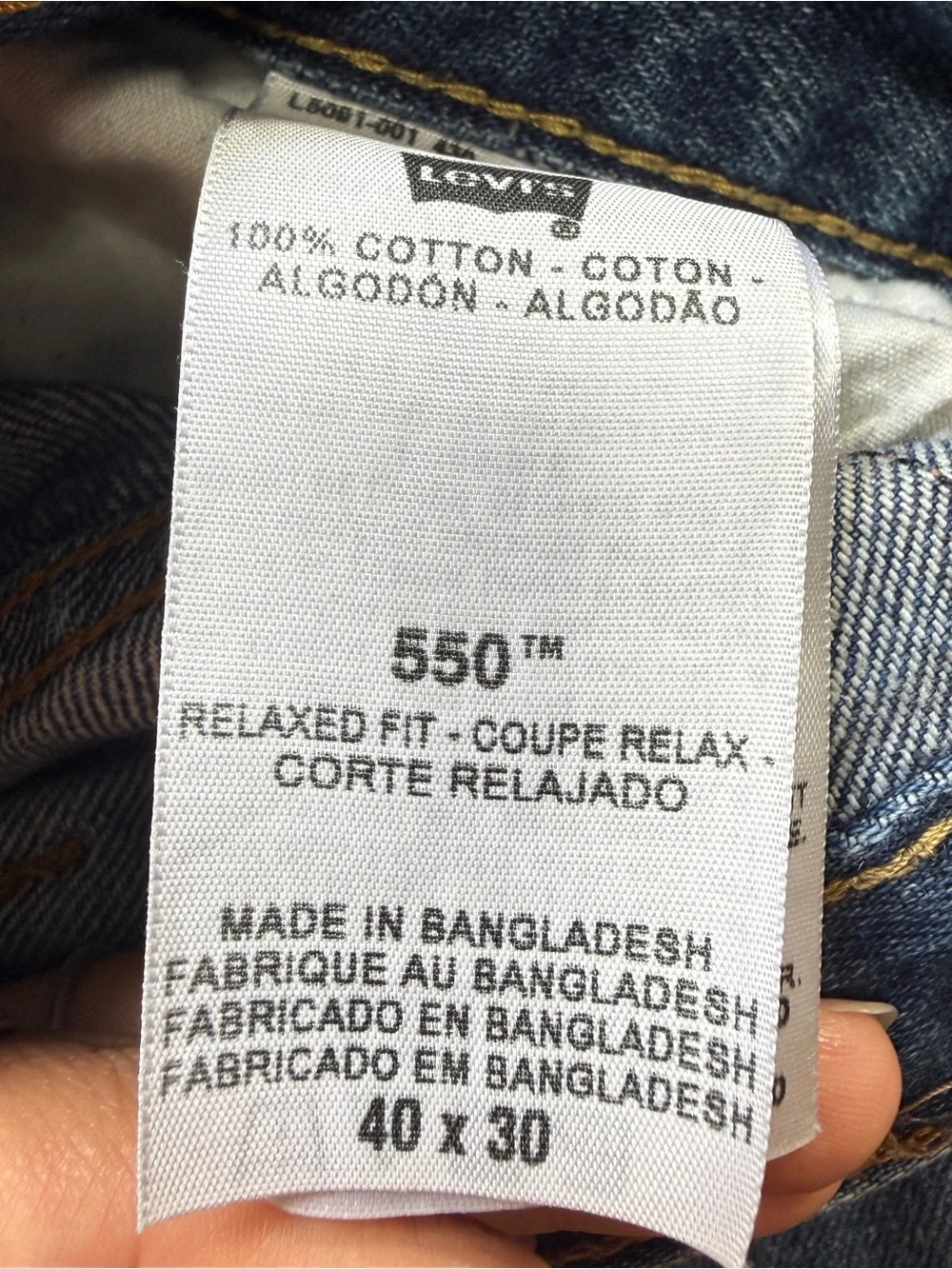 Levi’s 550 Relaxed Fit Jeans W40 L30 Baggy Denim Y2K